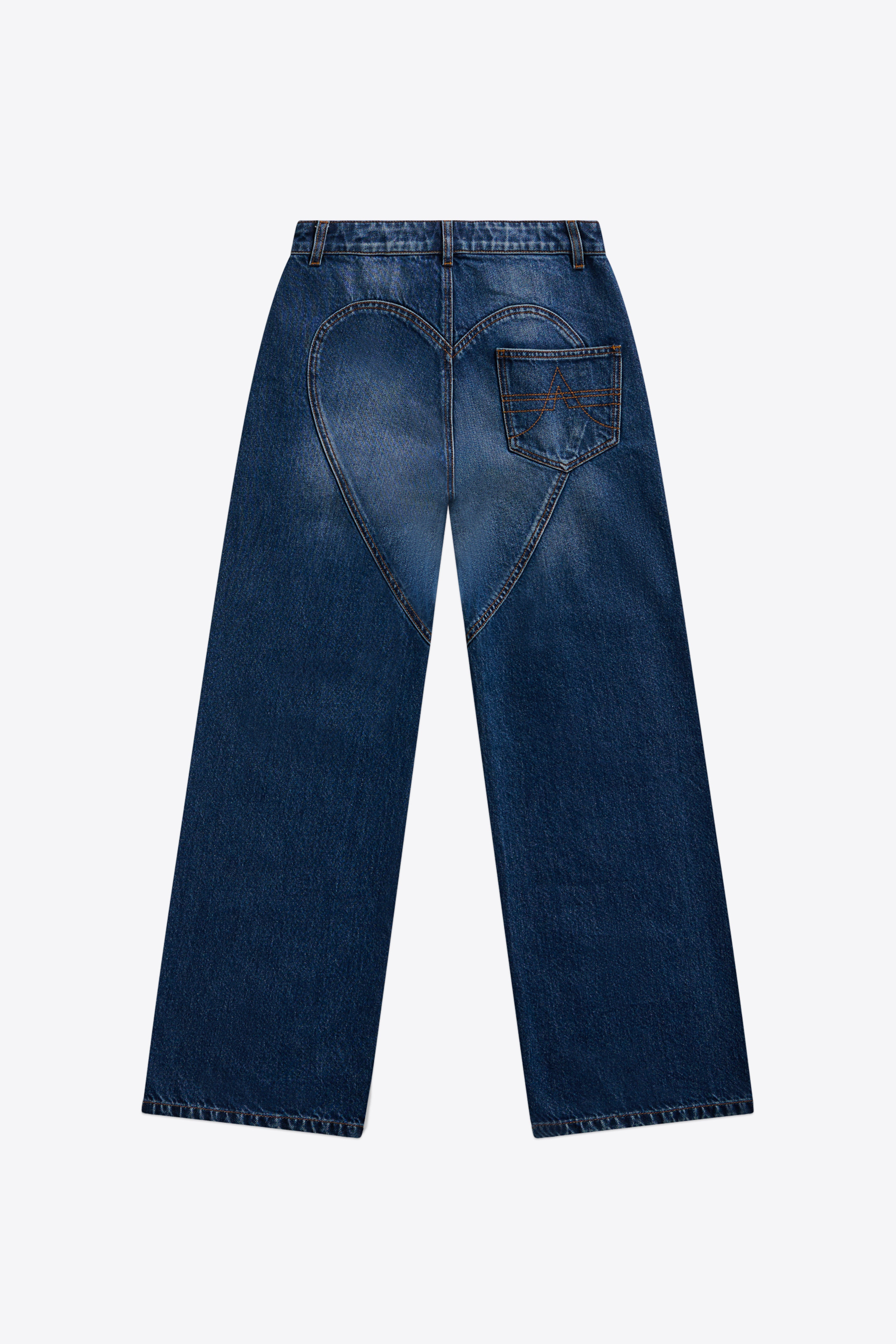 CRYSTAL CHAIN CUTOUT RELAXED JEAN - 2