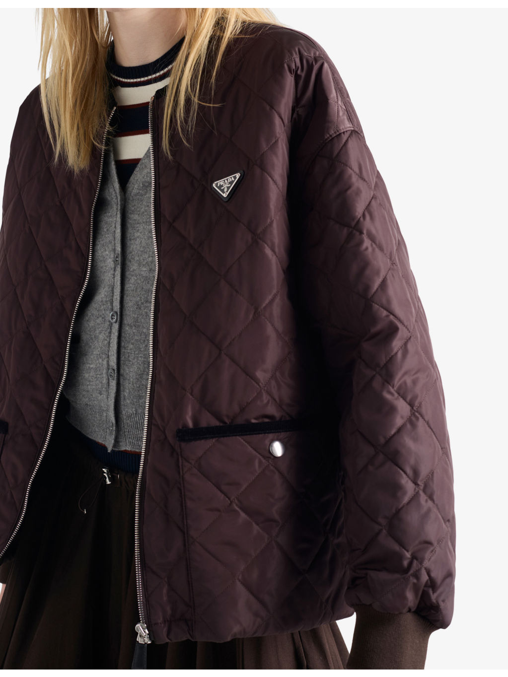 Quilted lightweight Re-Nylon jacket - 5