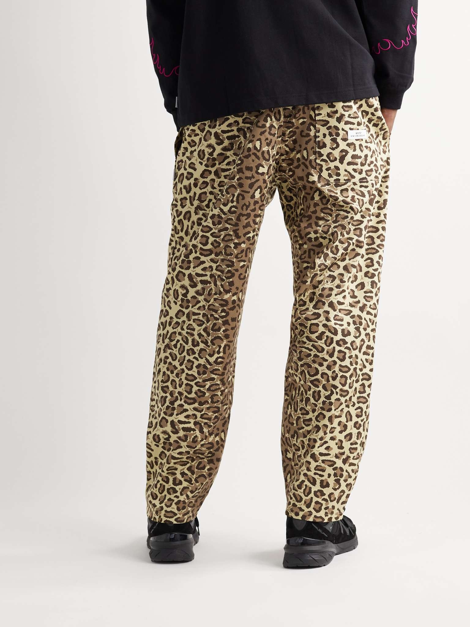 Seagull Leopard-Print Cotton-Twill Drawstring Trousers - 4