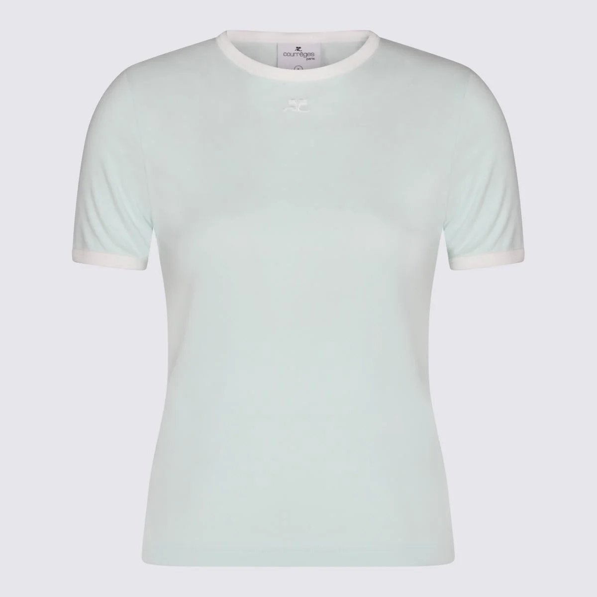 Courrèges T-Shirt E Polo Light Mint/Heritage White - 1