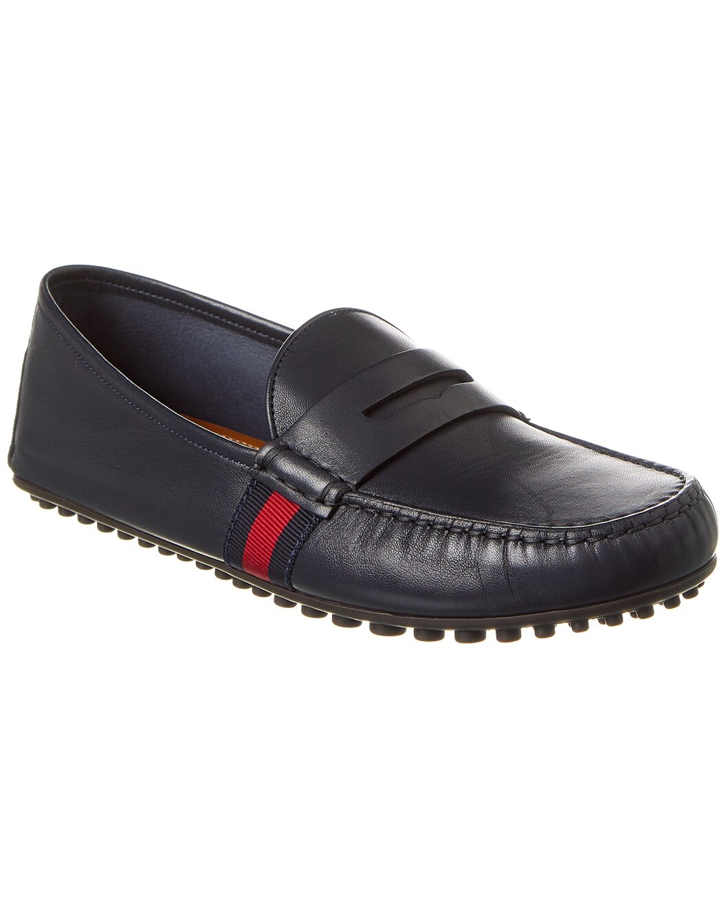 Gucci Web Leather Driver - 1