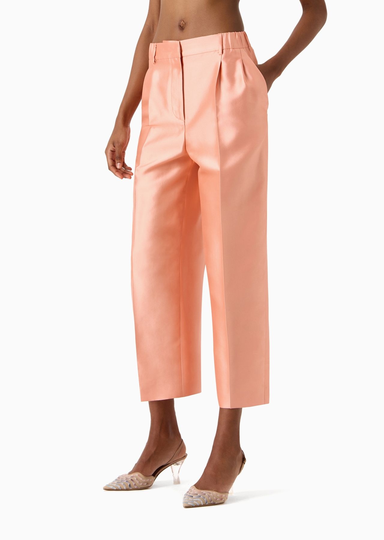 Wide-cut, silk-shantung trousers - 2