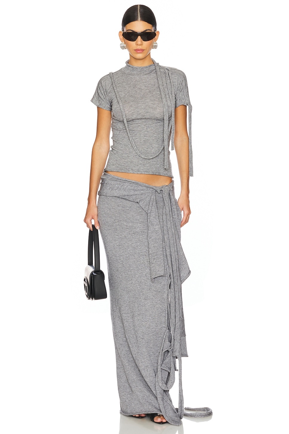 スカート OTTOLINGER SKIRT (10430010402) Ottolinger denim skirt Signature Wrap Denim Skirt PRM EU