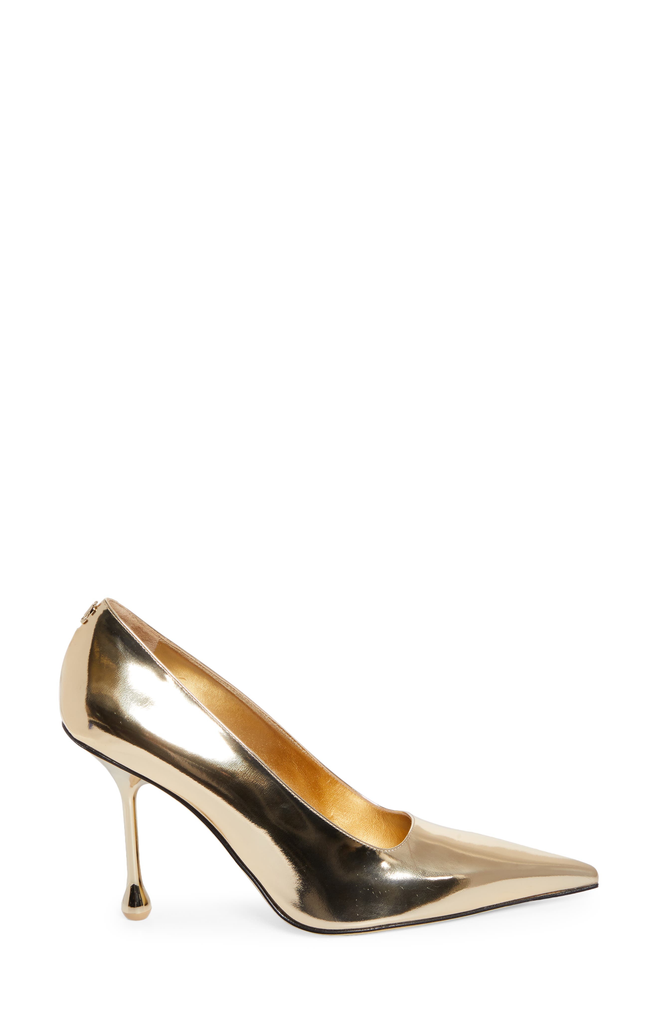 Jimmy Choo Ixia Metallic Pointed Toe Pump in Gold at Nordstrom - 3