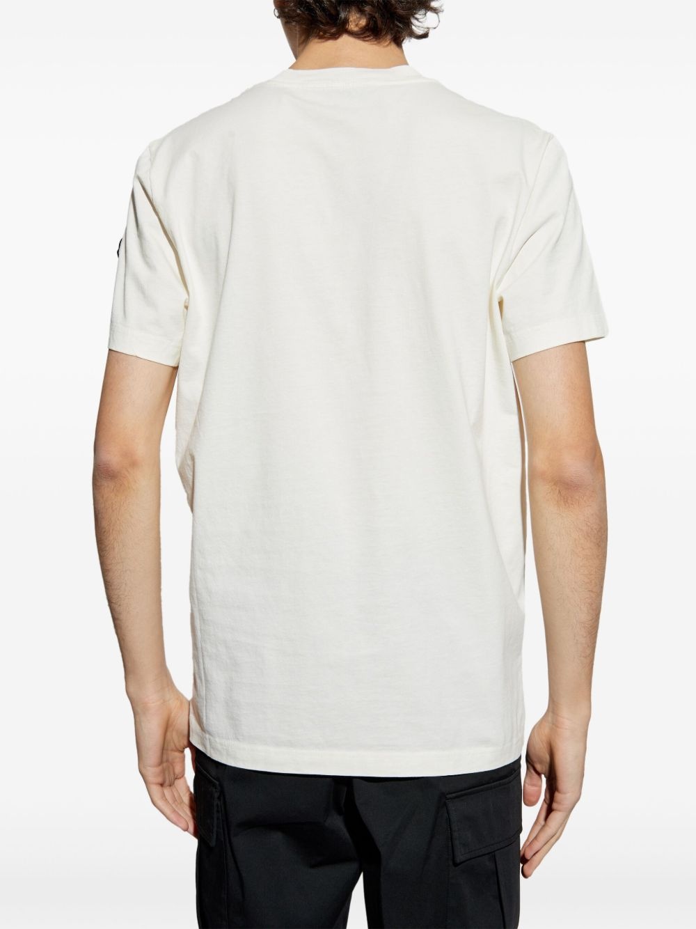 blurred-logo cotton T-shirt - 4