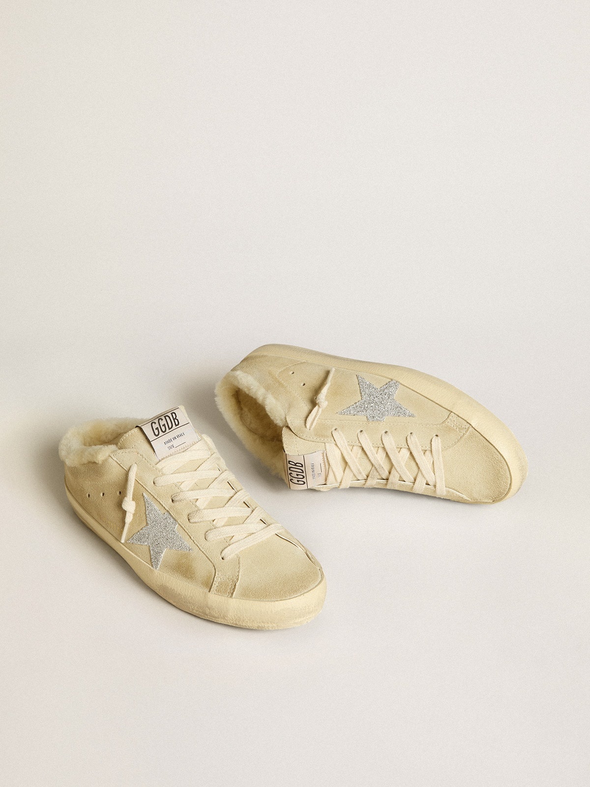 Super-Star Sabots with Swarovski crystal star and shearling lining - 2