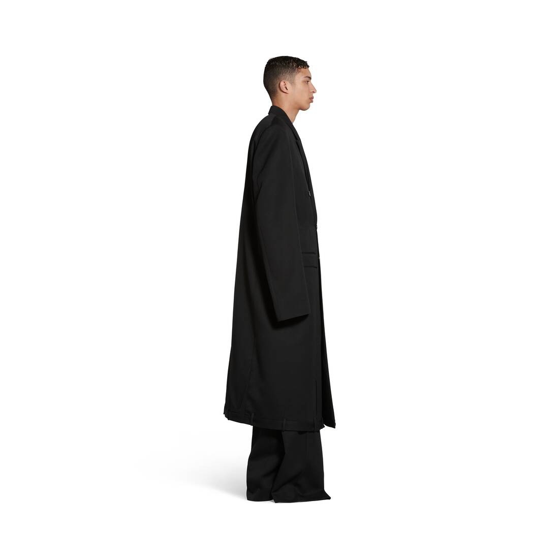 Deconstructed Coat in Black - 3