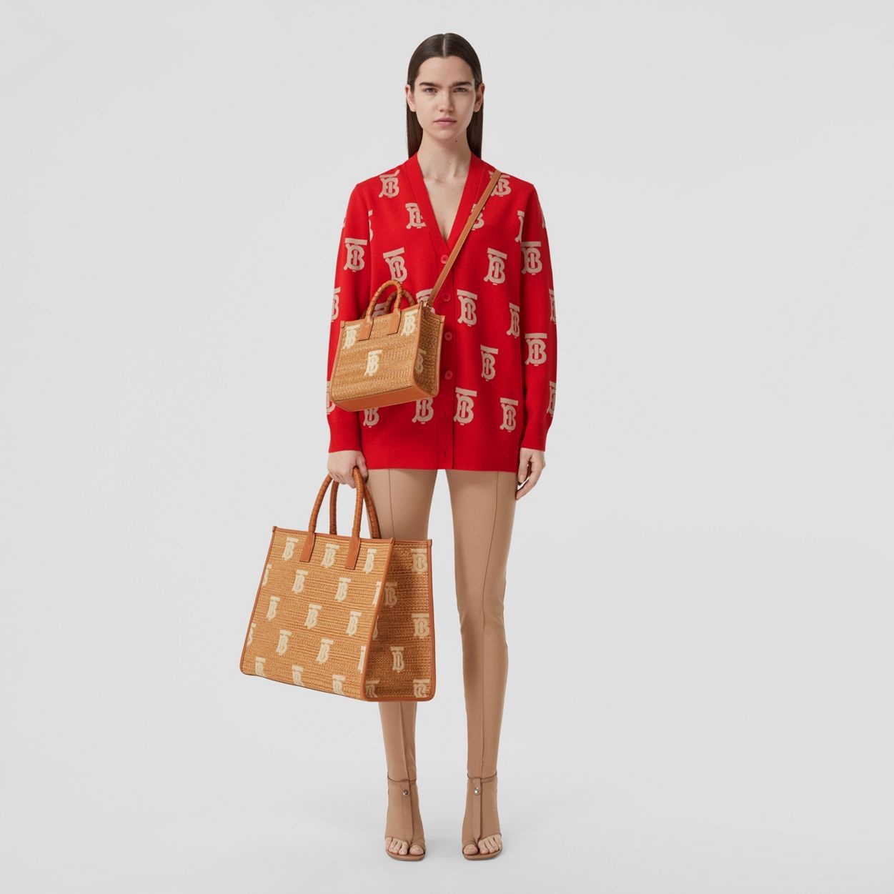 Monogram Wool Silk Blend Oversized Cardigan - 6