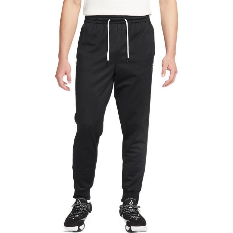 Men's Nike Giannis Stripe Printing Lacing Bundle Feet Sports Pants/Trousers/Joggers Black DQ5665-010 - 5