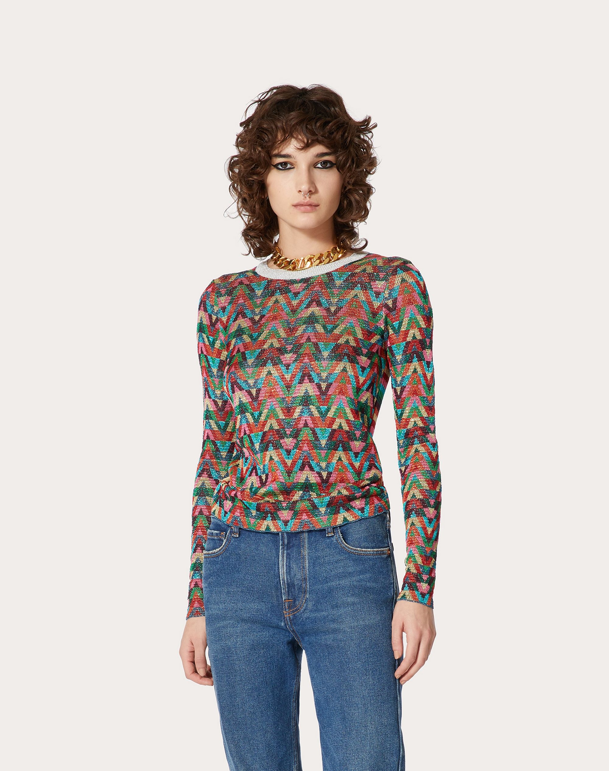 LUREX JACQUARD SWEATER - 3