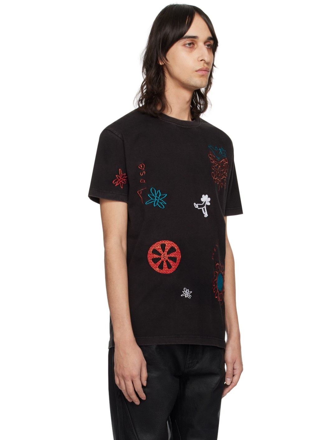 Black March Embroidery T-Shirt - 2