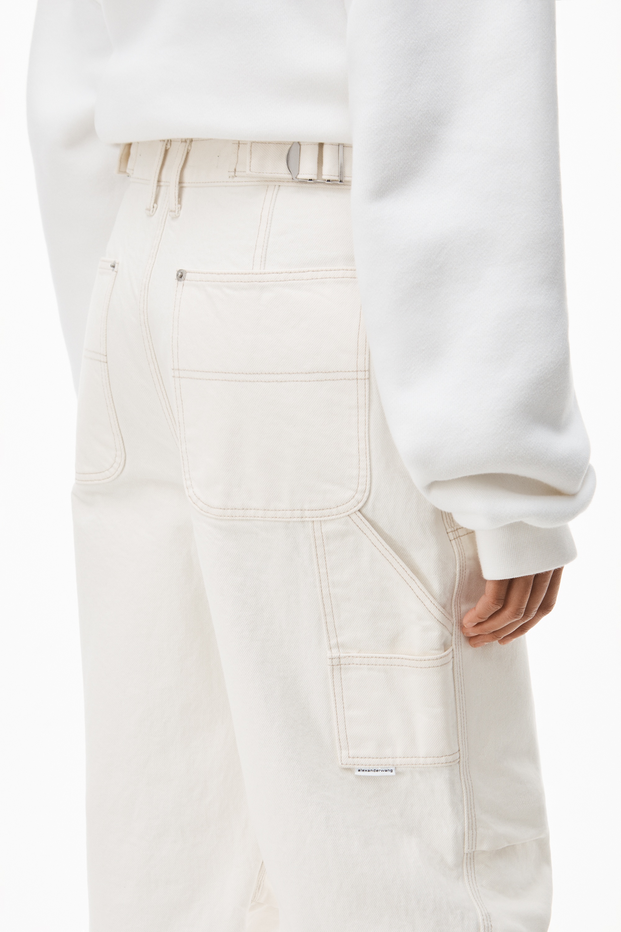 DOUBLE FRONT CARPENTER PANT IN DENIM - 6