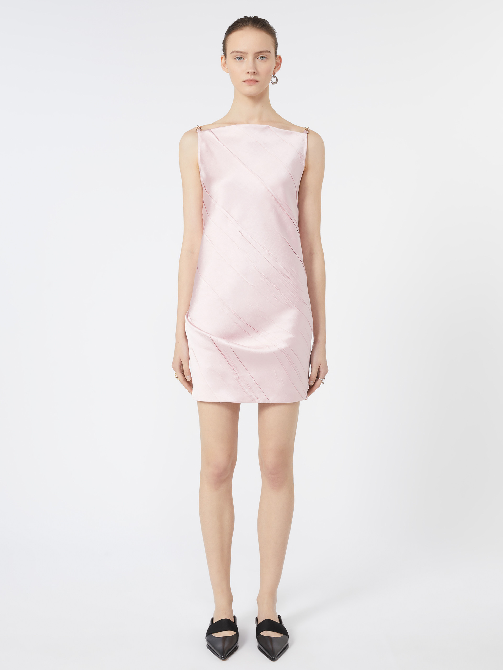 CARTA Mini dress with diagonal pleats - 3