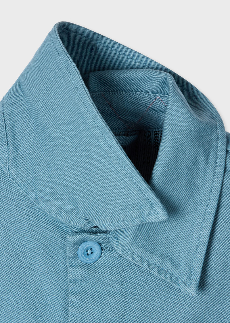 Paul Smith Pale Blue Garment-Dyed Cotton Chore Jacket outlook