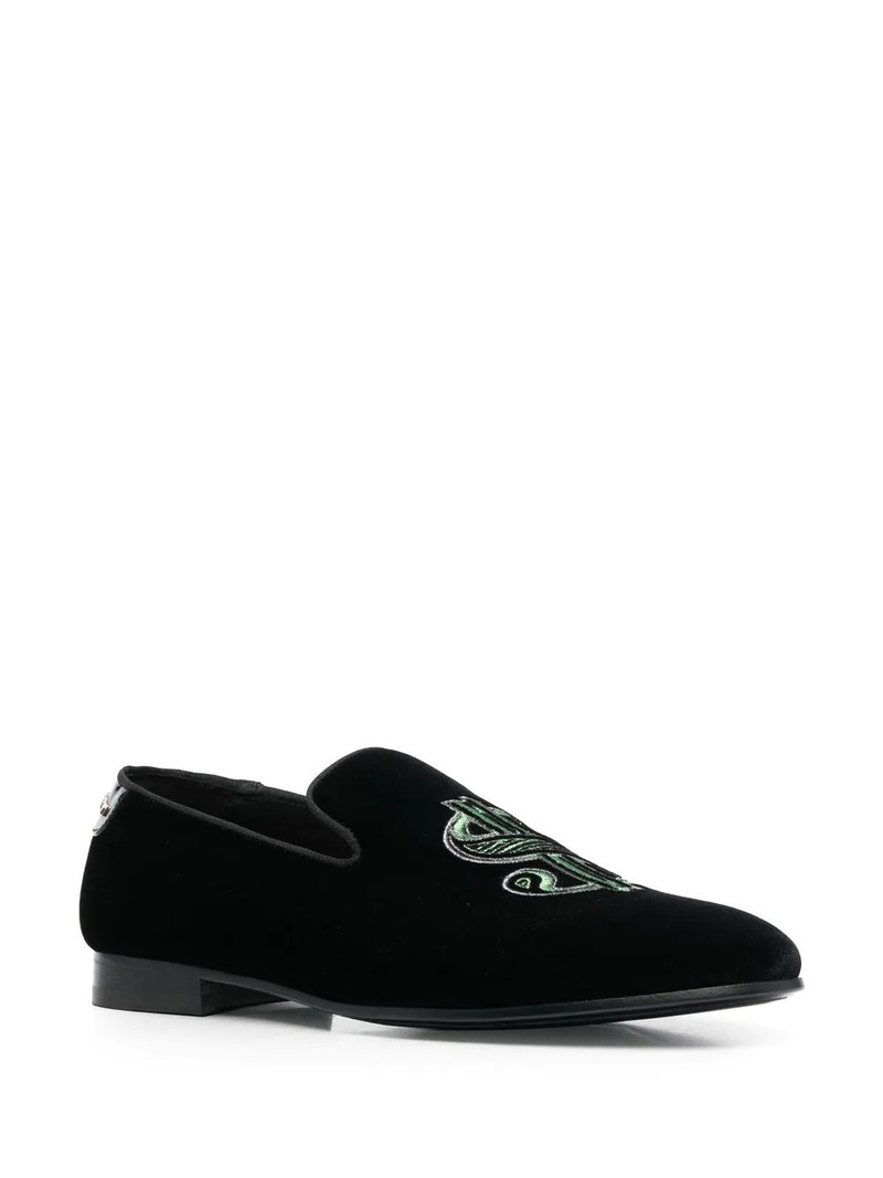 PHILIPP PLEIN Money velvet loafers outlook
