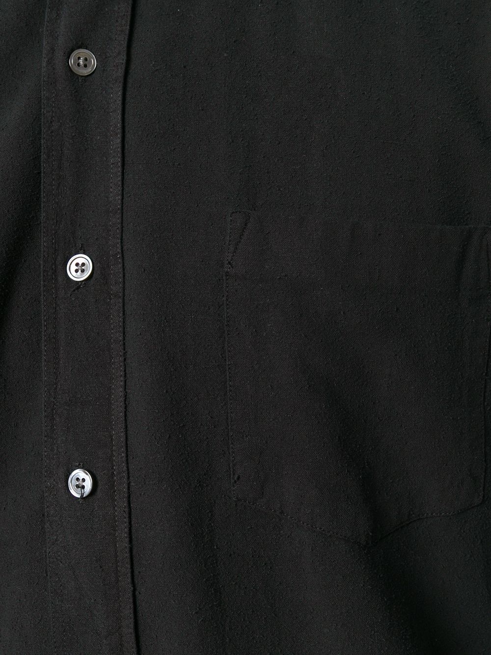 point-collar slub shirt - 5