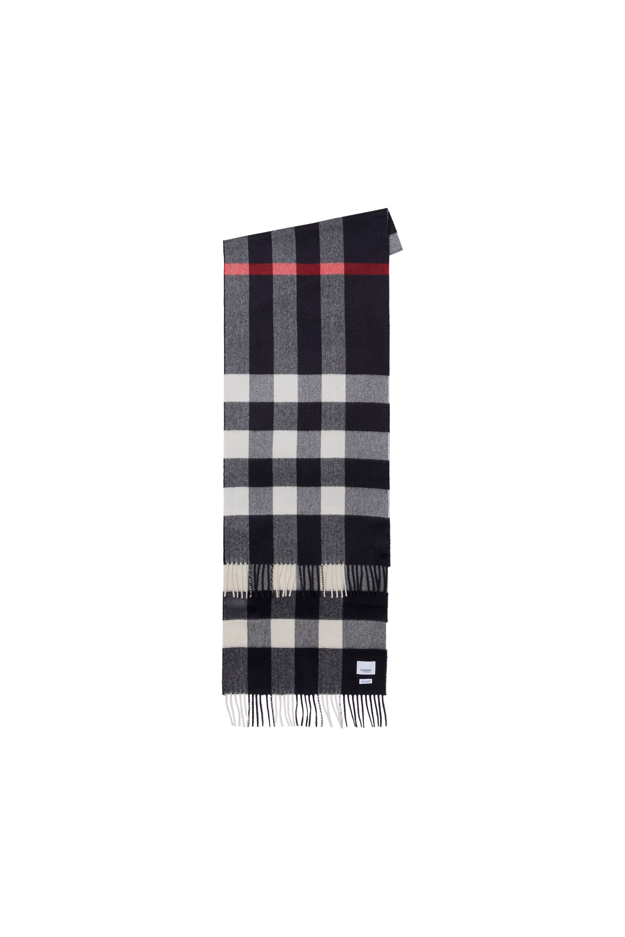 burberry Check Cashmere Scarf in Navy at Nordstrom - 7