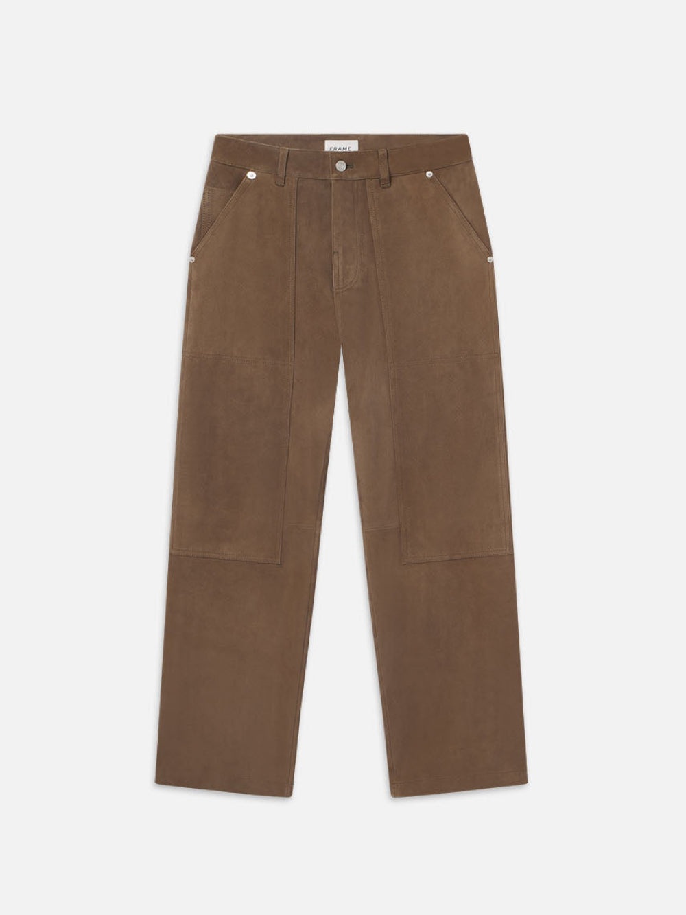 Suede Workwear Pant in Soft Mocha - 1