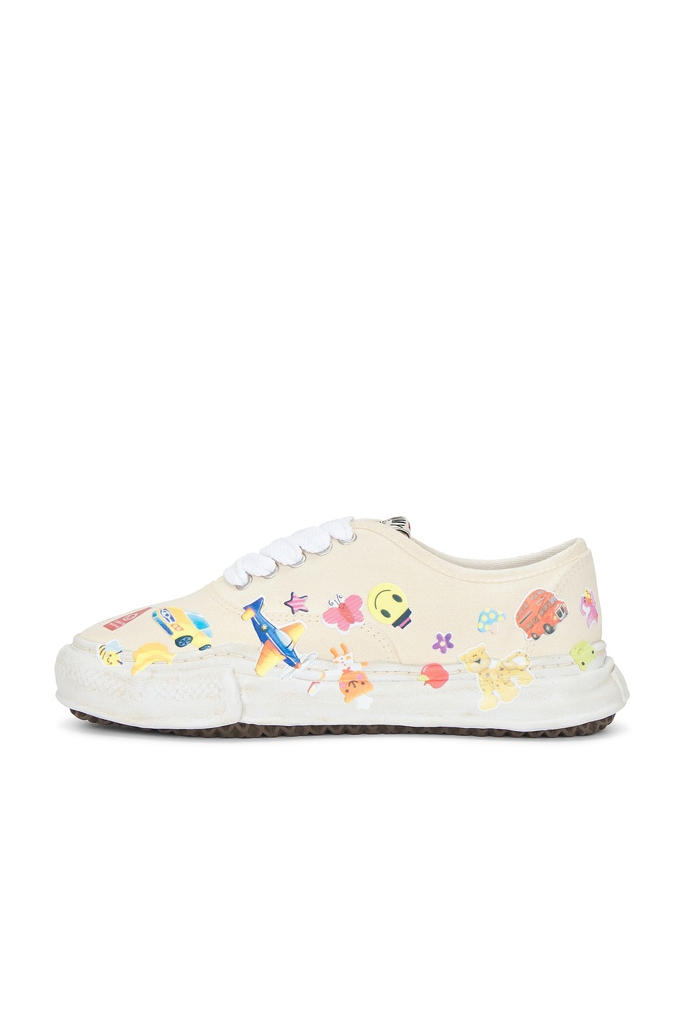 Baker Original Sole Canvas Stickers Print Low-Top Sneaker - 6