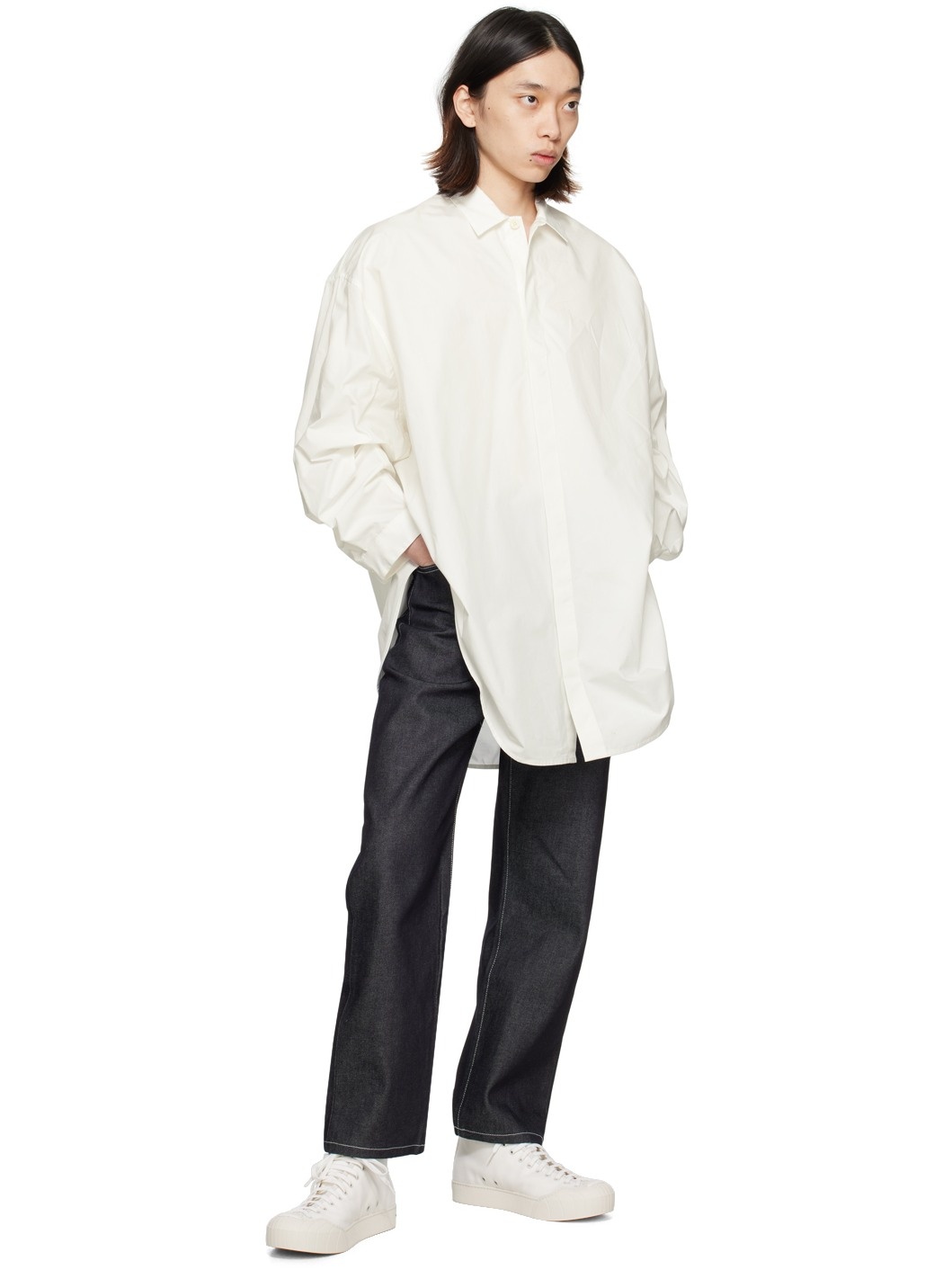 Off-White Spread Collar Shirt - 4