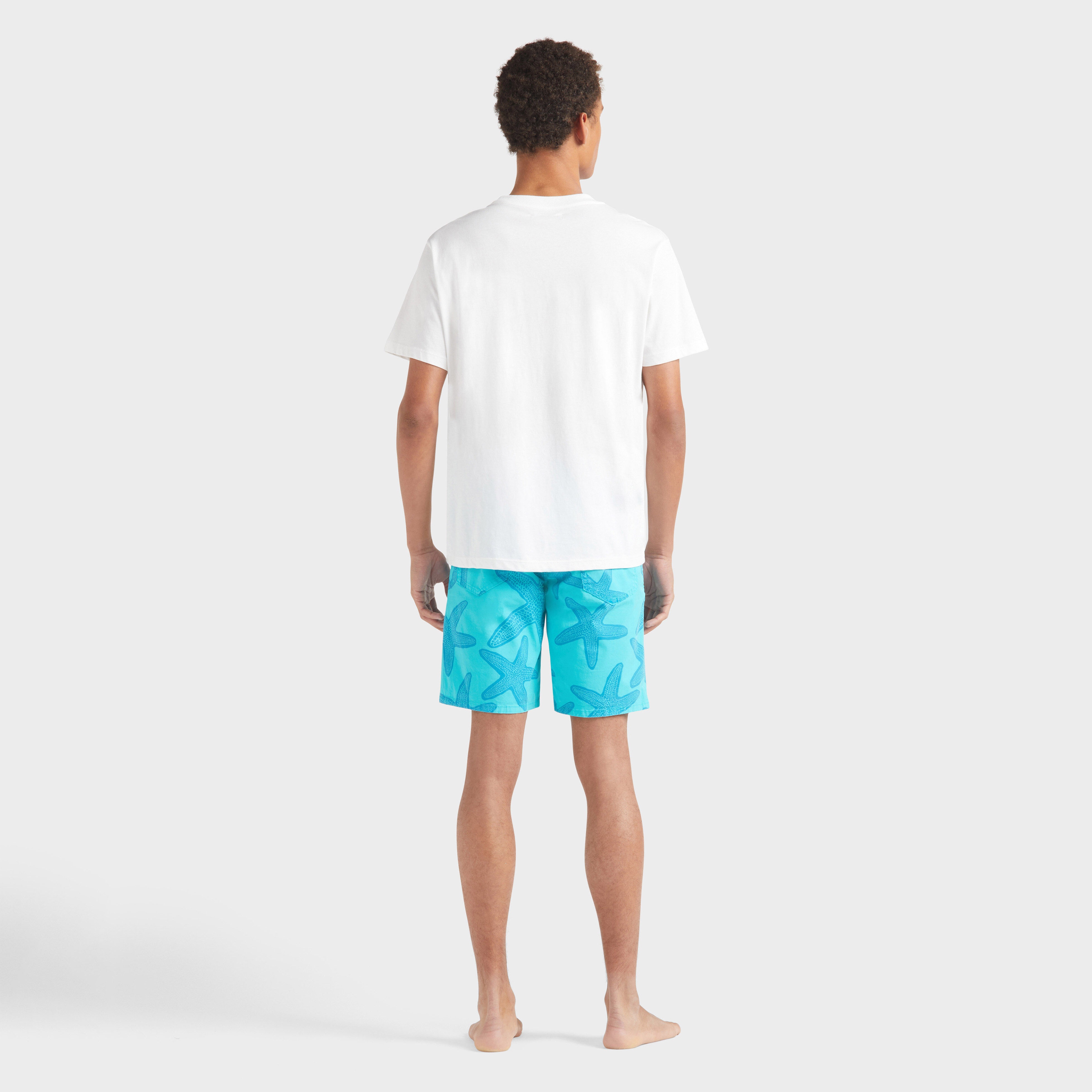 Men Cotton T-shirt Embroidered tone on tone Turtle - 4