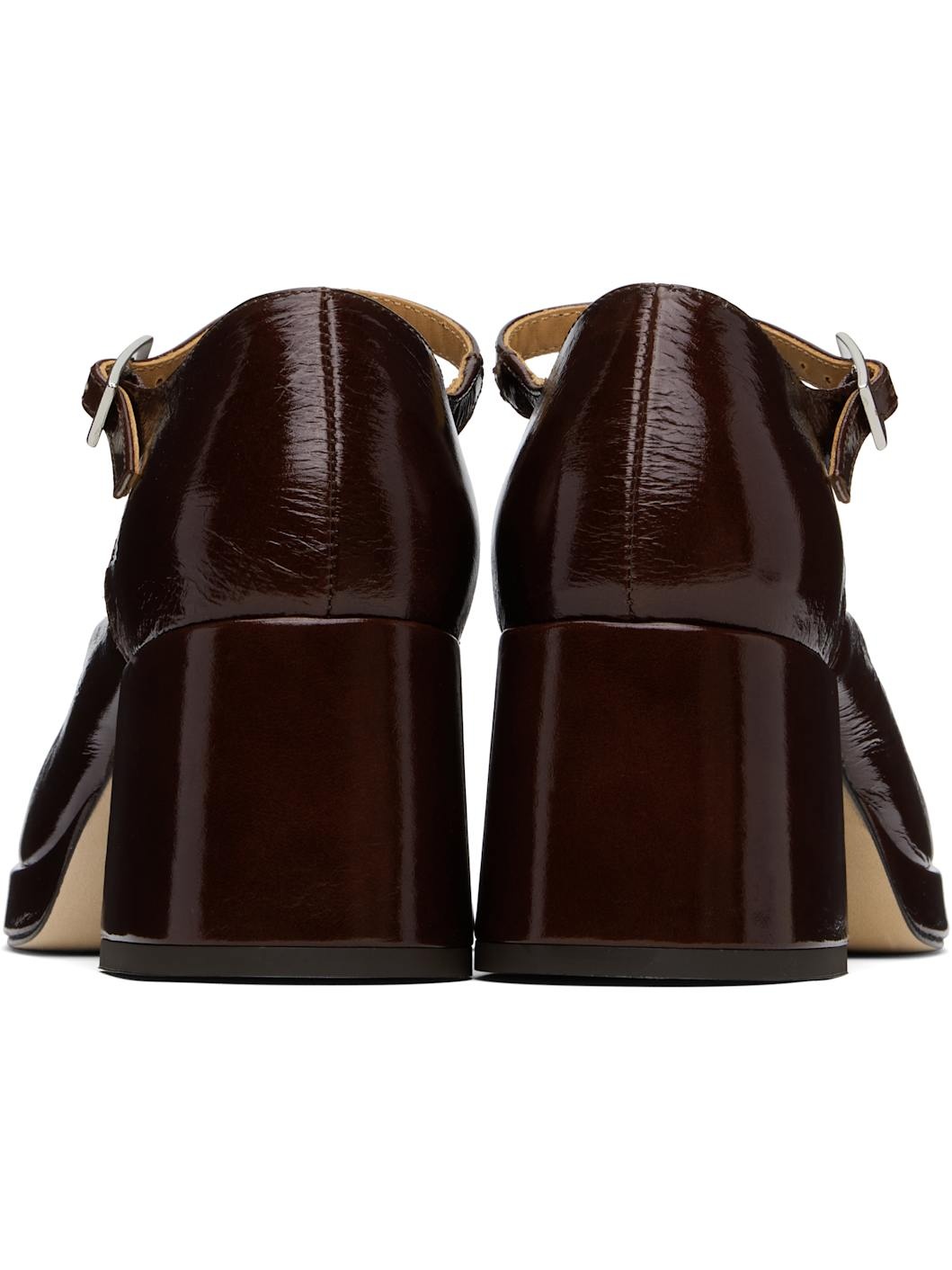 Brown Yara Crinkle Heels - 2