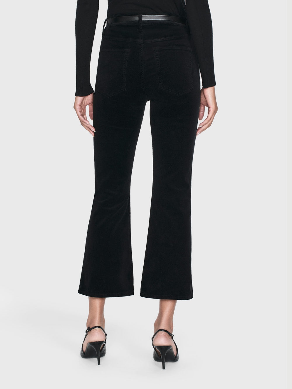 Le Crop Mini Boot Corduroy in Black - 7