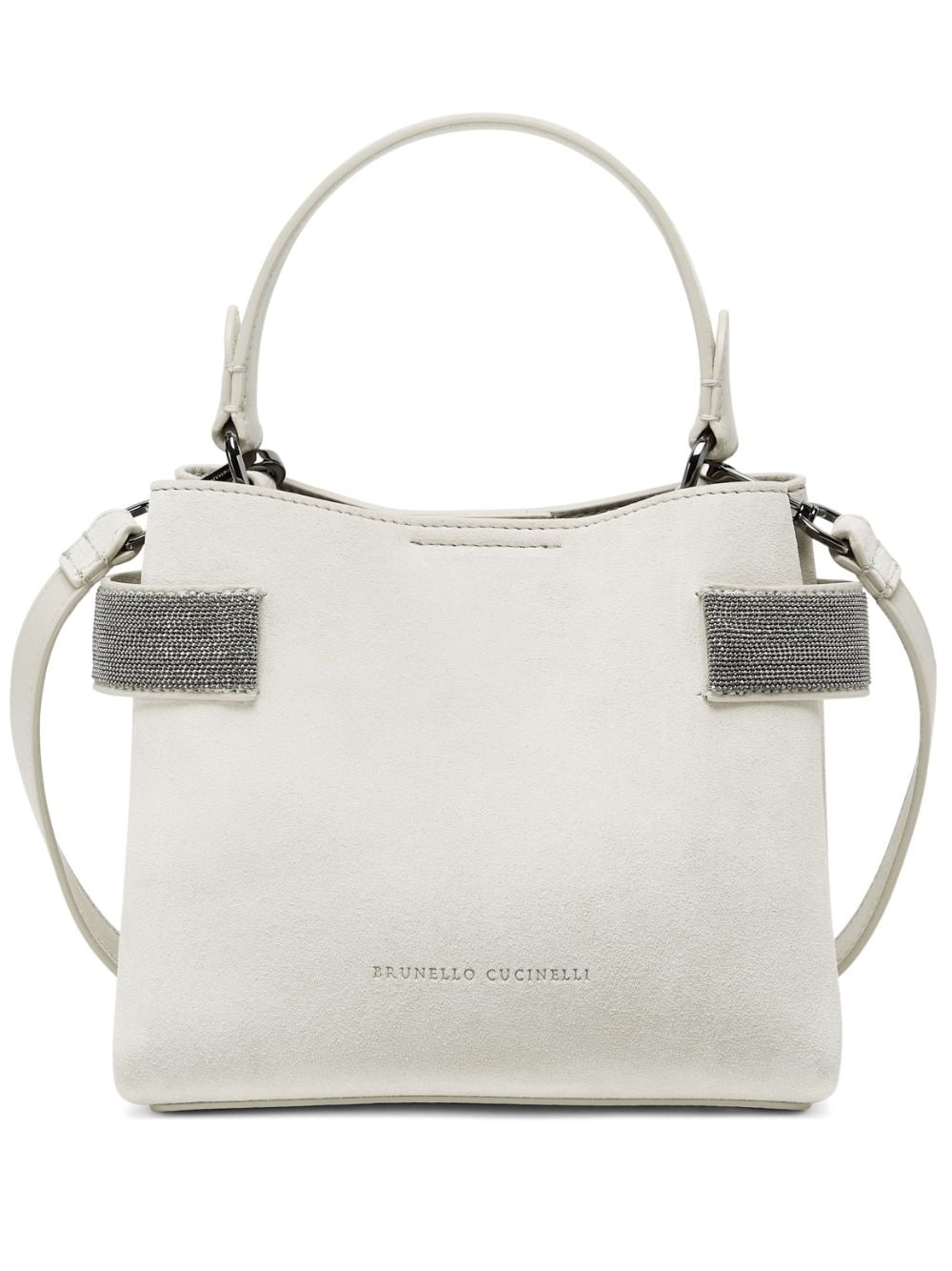 Monili-detail leather tote bag - 1