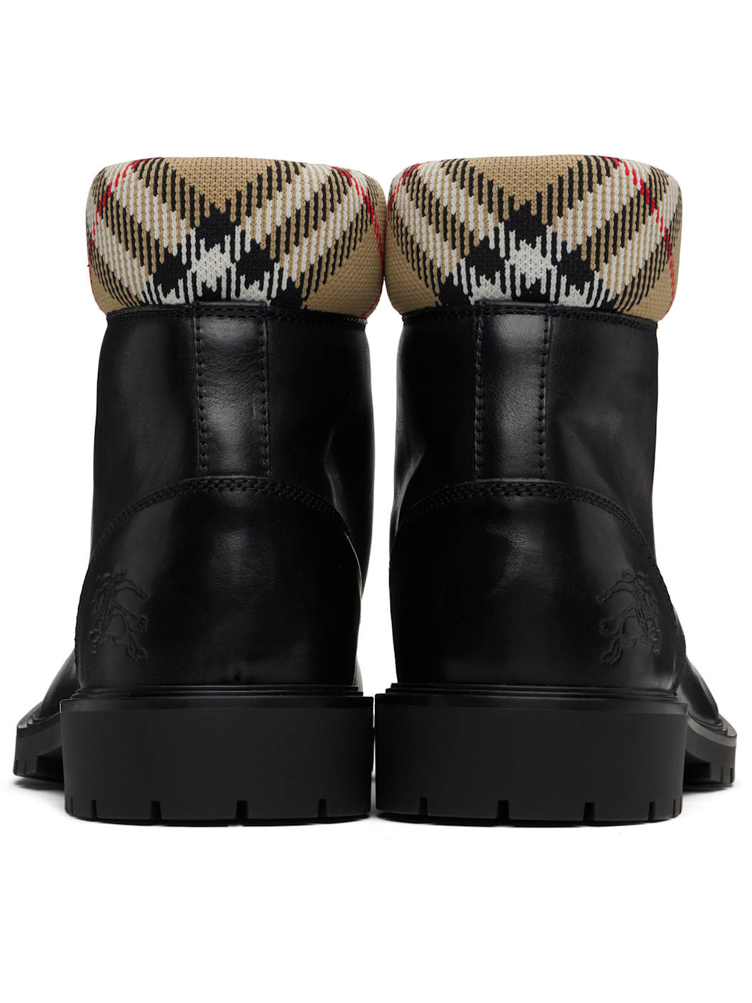 Black Leather Rogue Combat Boots - 2