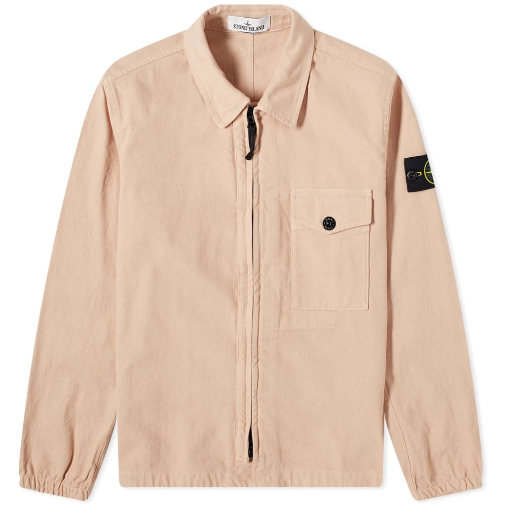 Stone Island Garment Dyed Zip Shirt Overshirt - 1