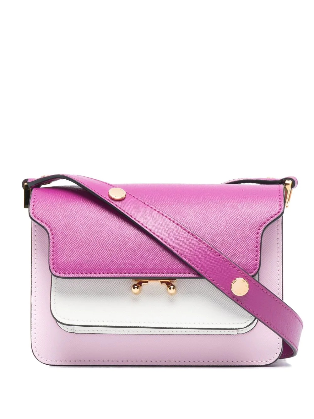 concertina leather shoulder bag - 1