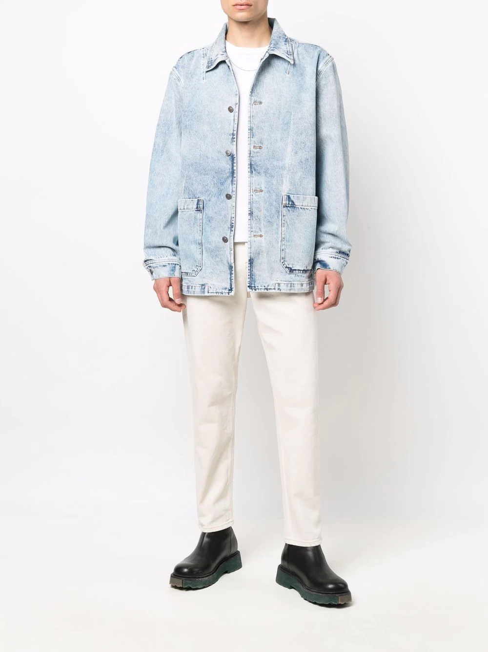 acid-wash denim jacket - 2