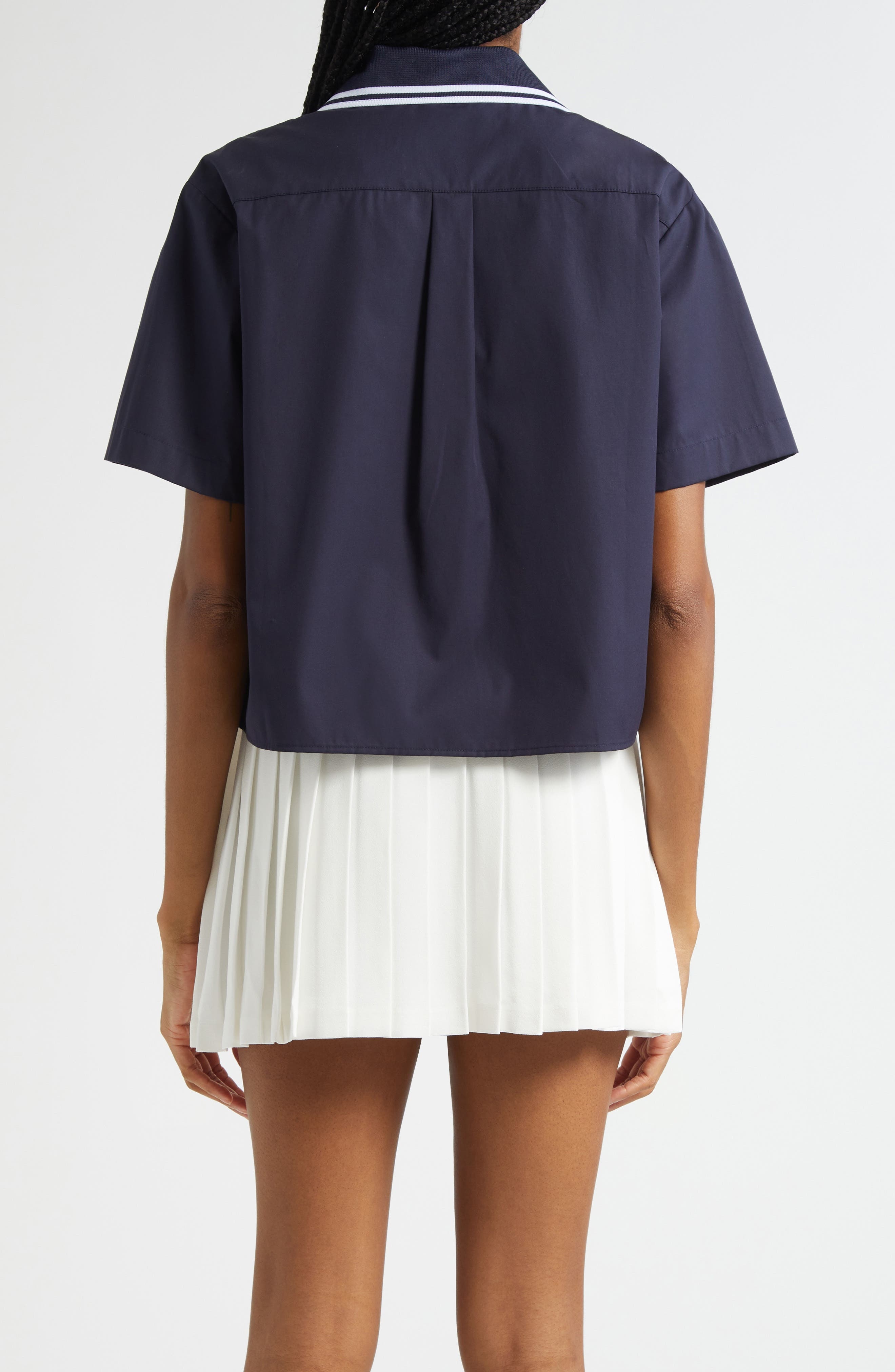 Sporty & Rich SRC Sailor Button-Up Shirt in Dark Navy at Nordstrom - 3