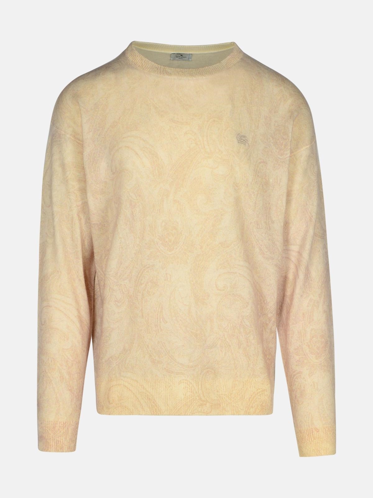 'PAISLEY' IVORY WOOL SWEATER - 1