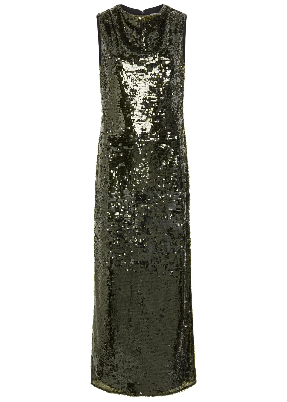 Shona Joy Olympia Sequin-embellished Tulle Maxi Dress - 1