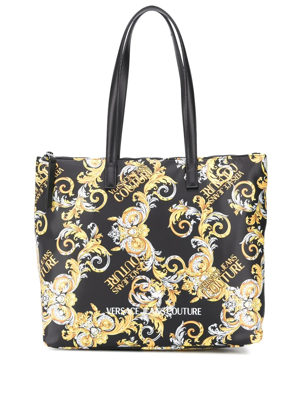 baroque logo print tote - 1