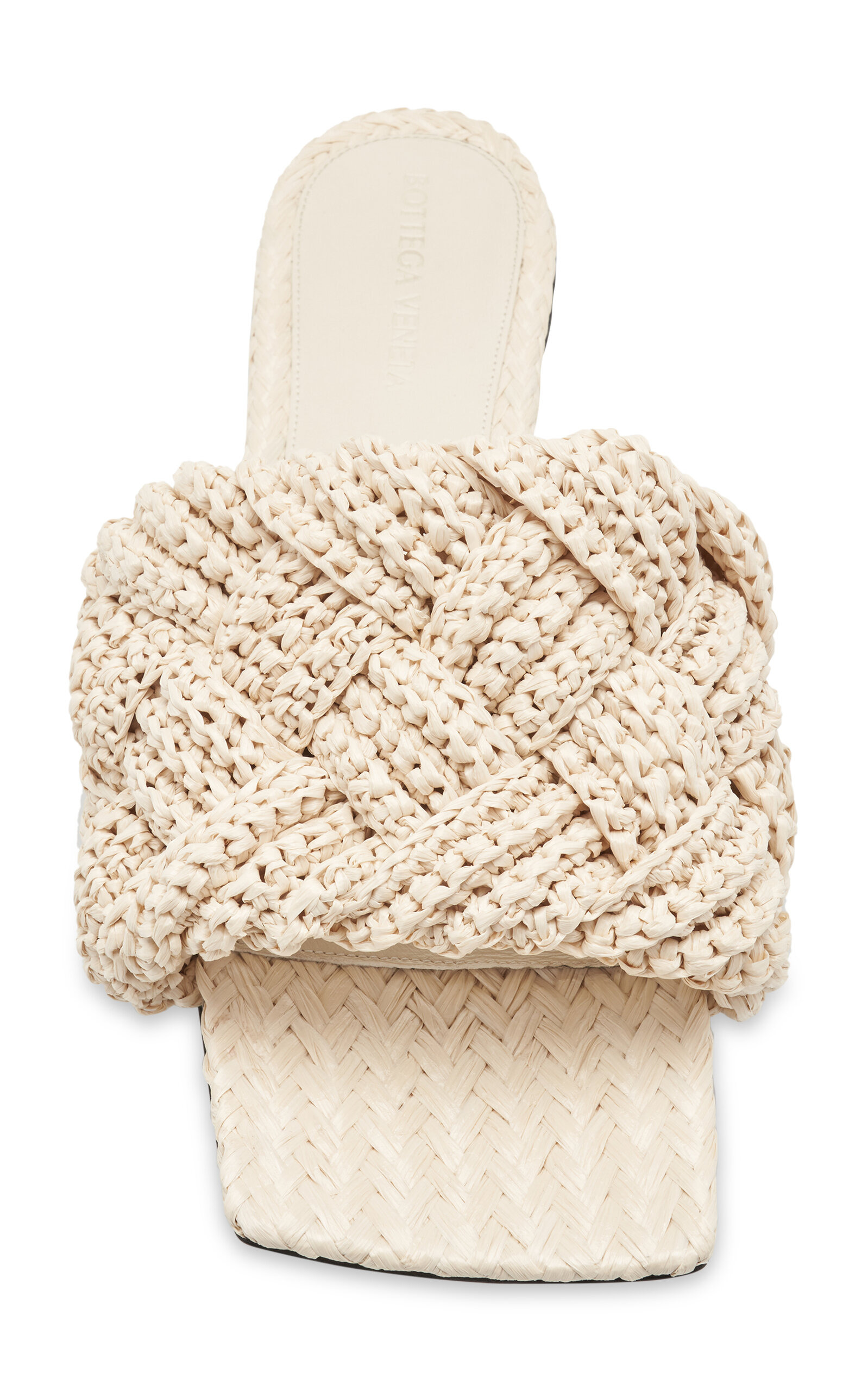 Lido Raffia Flat Sandals ivory - 3