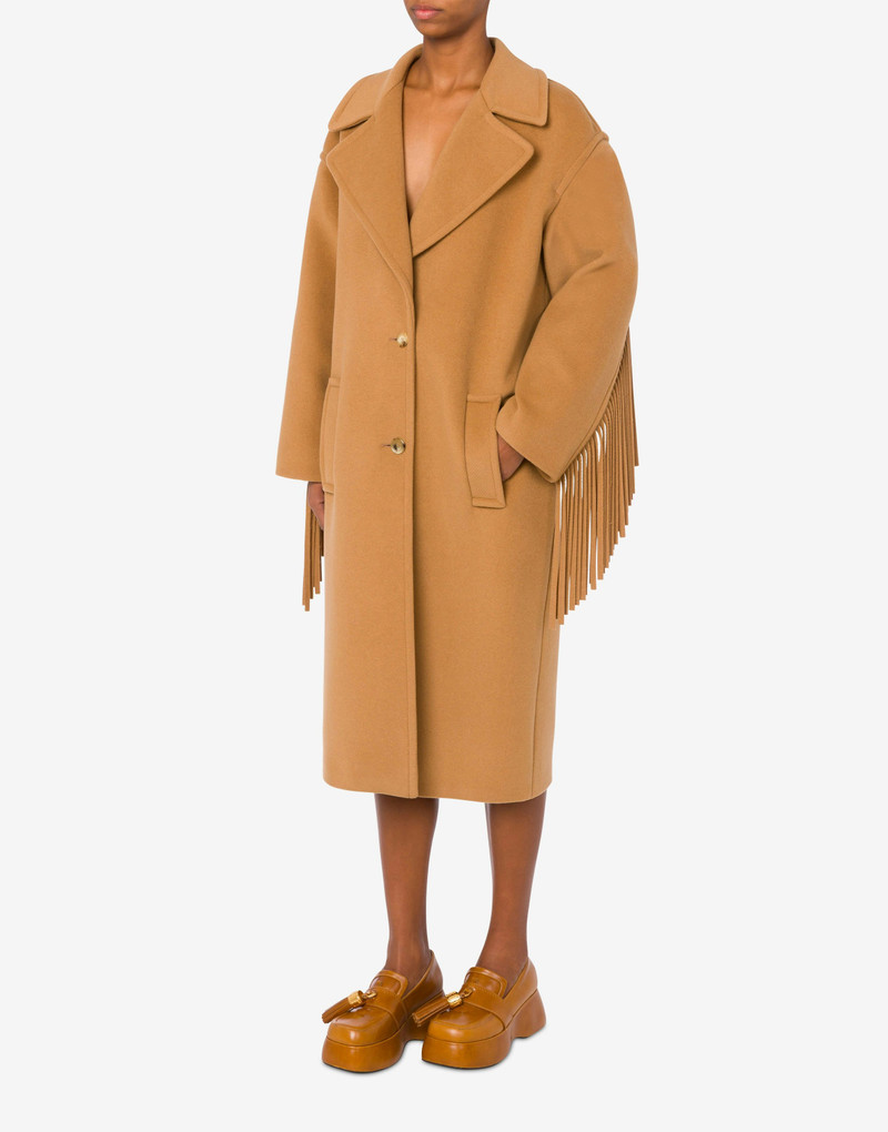 Moschino COAT WITH FRINGES outlook