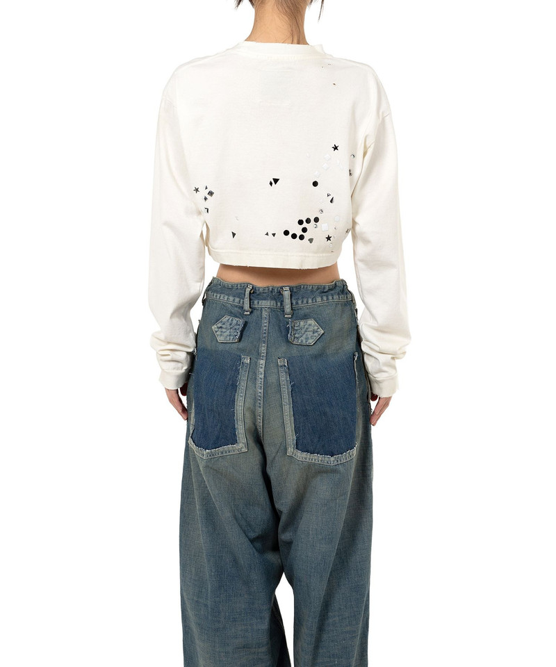 Embellished Cropped Long Sleeve T-shirt 6