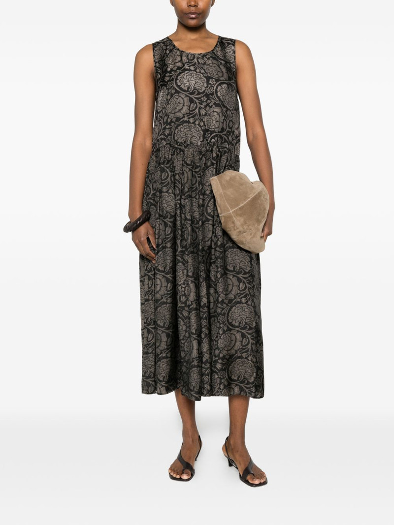 UMA WANG floral-print midi dress outlook