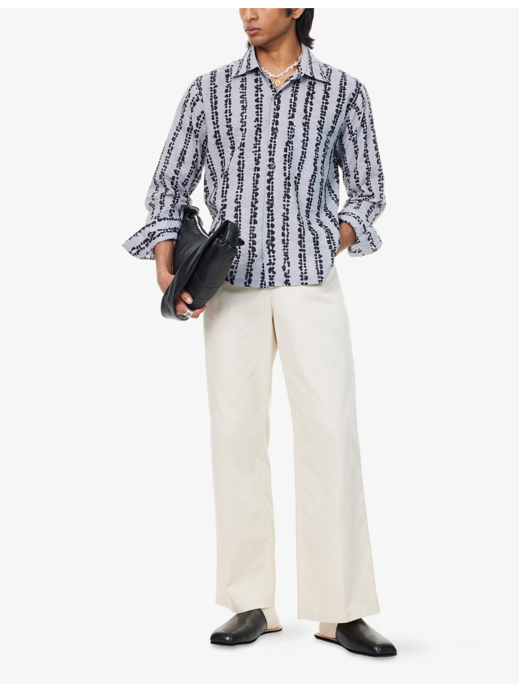 Shibori Patch-Pocket Cotton Shirt - 2