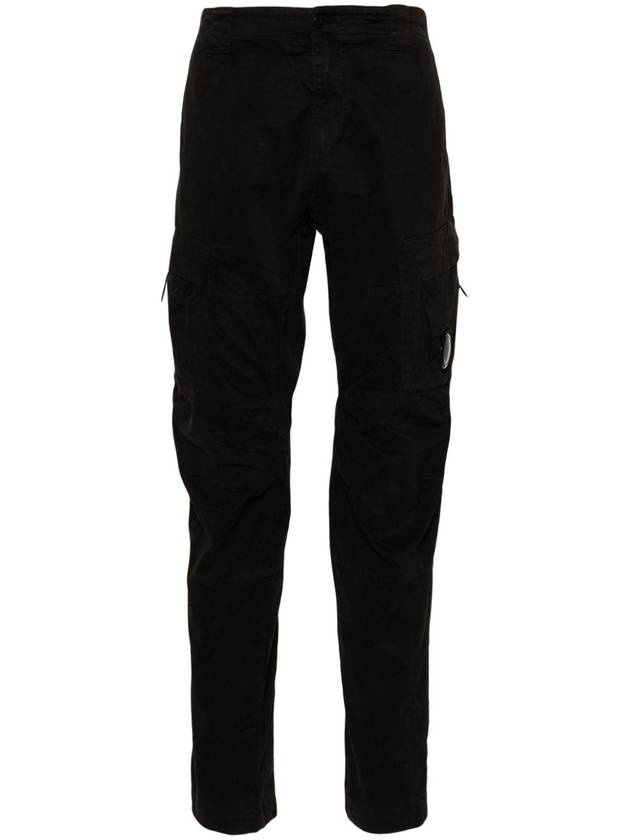 Stretch Sateen Ergonomic Lens Cargo Straight Pants Black - 2