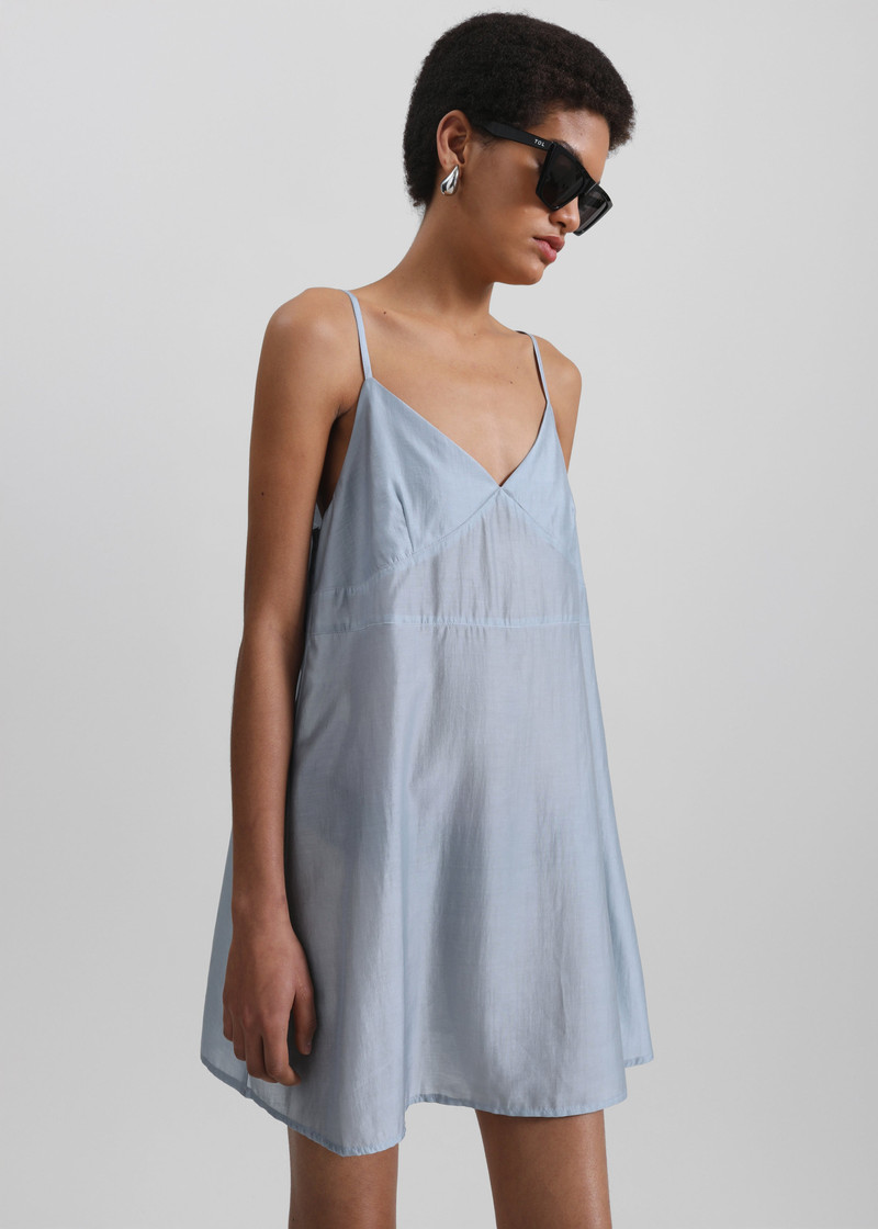 Noli Slip Mini Dress - Dusty Blue 2