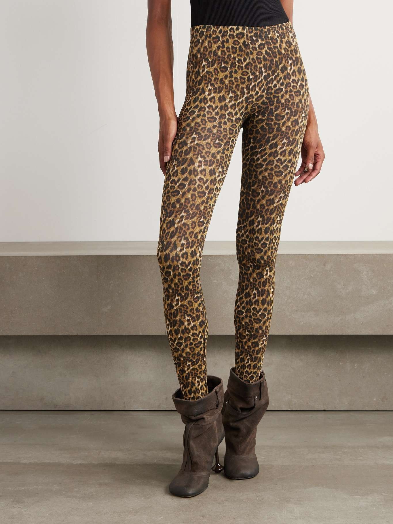 Joshua leopard-print stretch-jersey leggings - 3