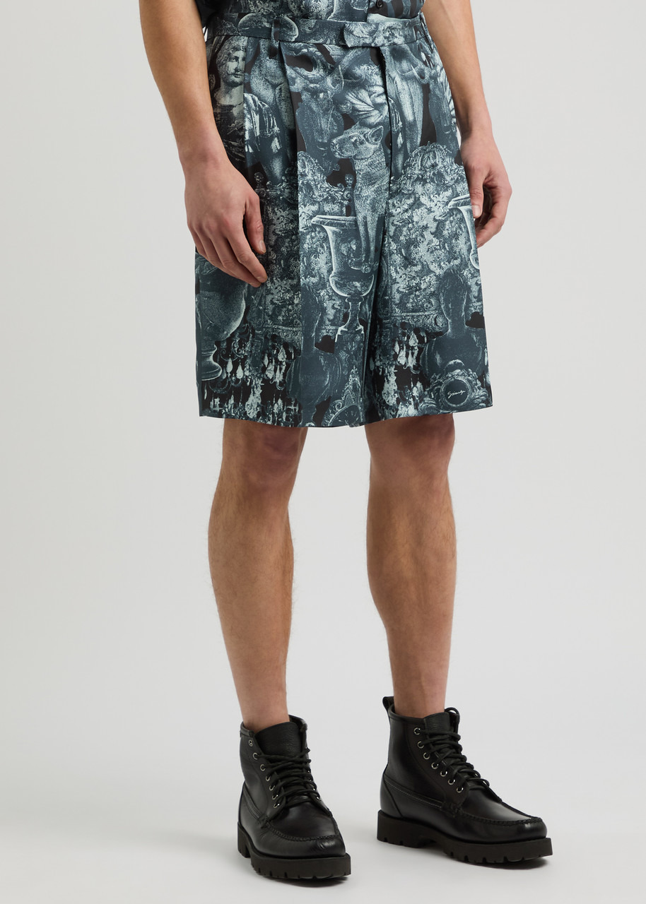 Givenchy Printed Silk-twill Shorts - 2