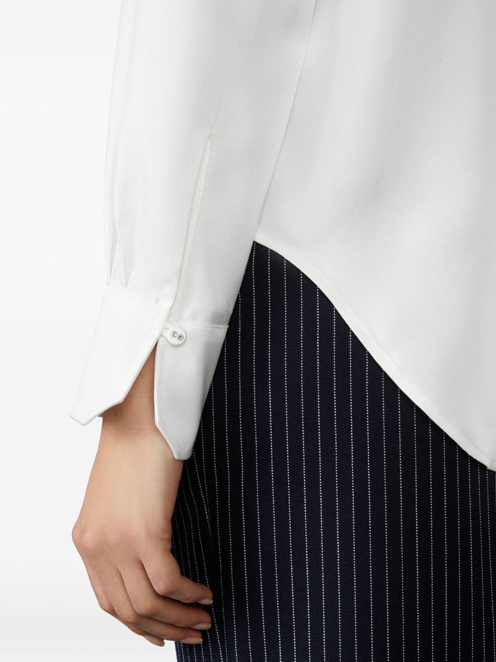 detachable-collar bow shirt - 5