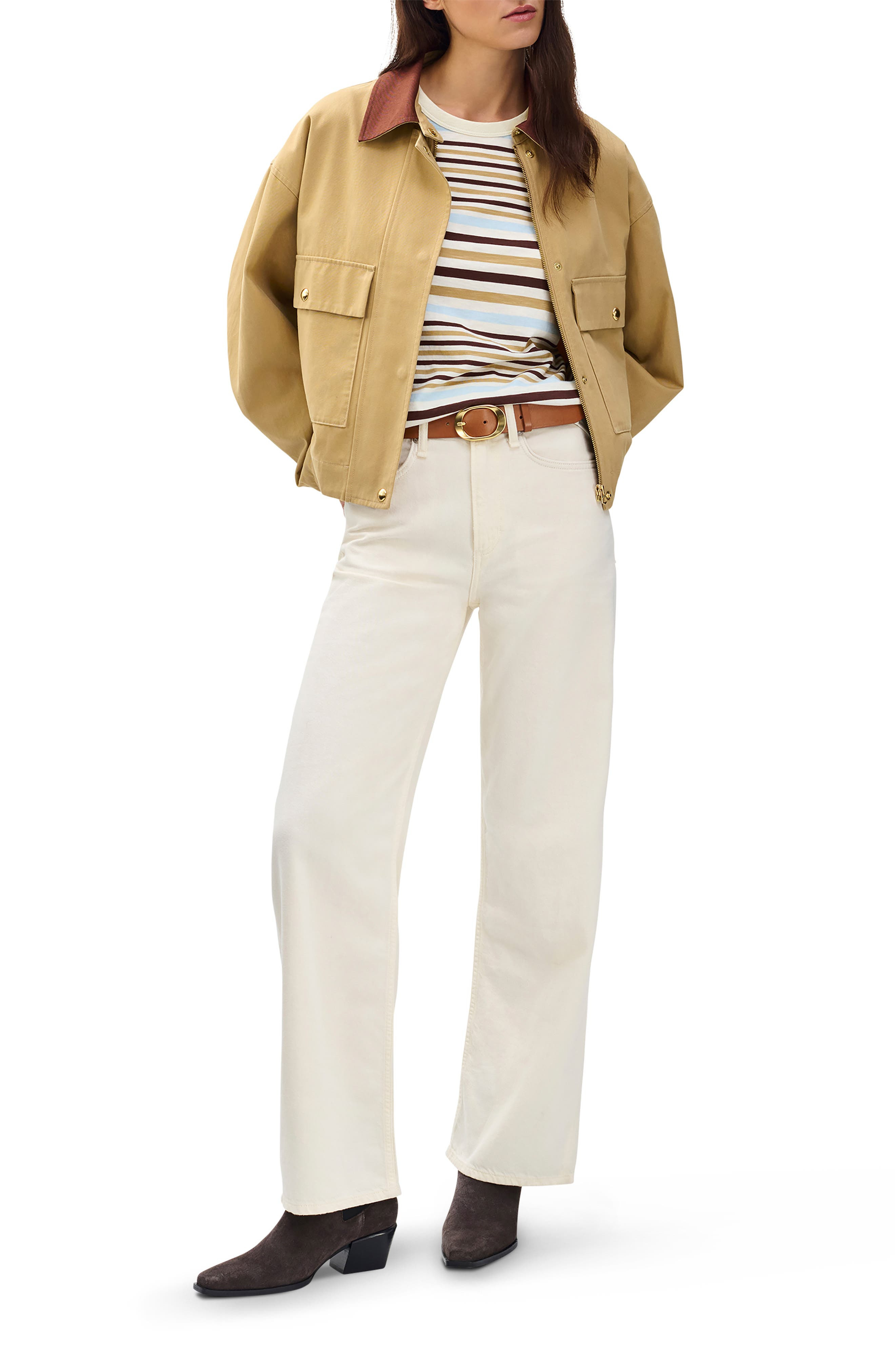 rag & bone The Slub Stripe T-Shirt in Ivory Multi at Nordstrom - 5
