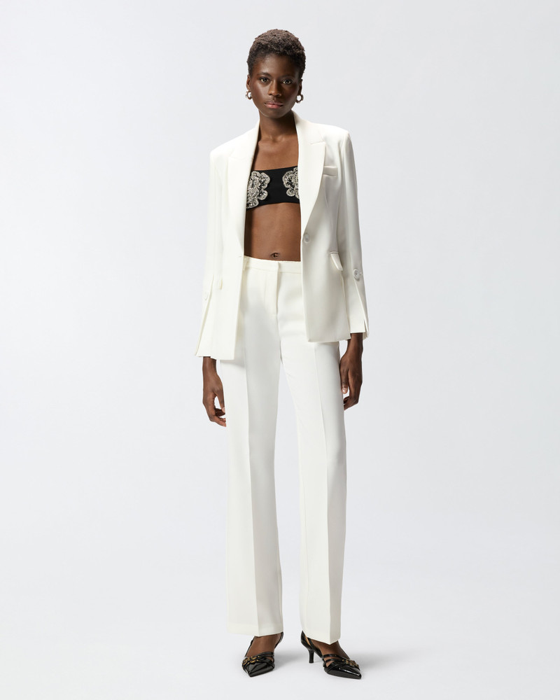TROUSERS IN CANVAS WITH PRESSED PLEAT DETAIL 3
