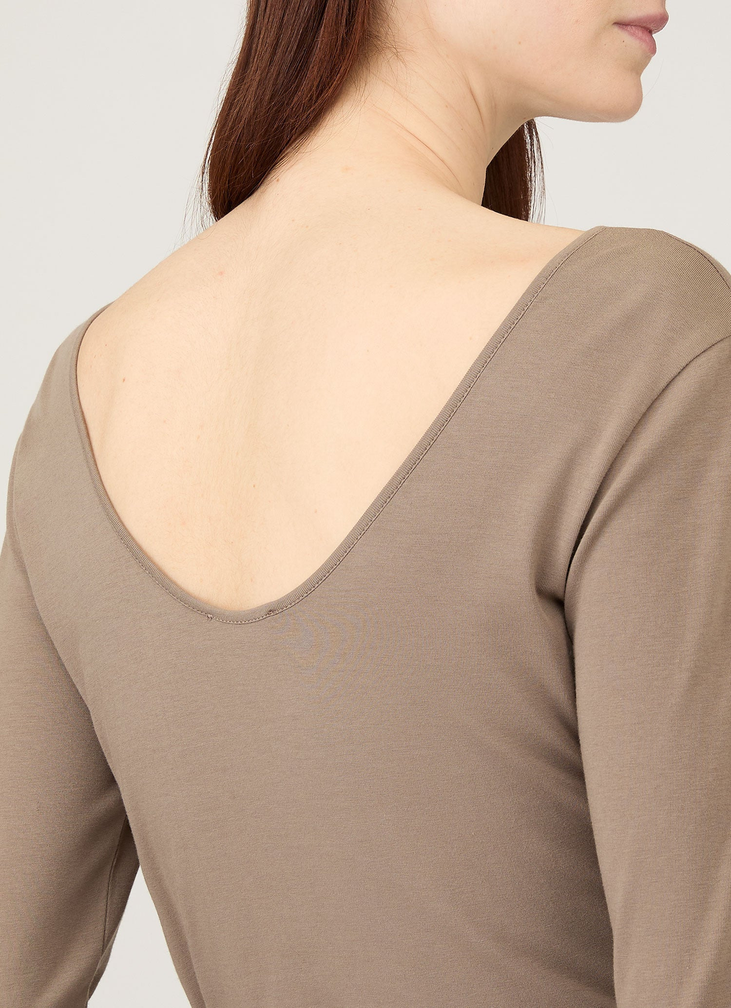 Stretch Cotton Scoop Back Top - 4