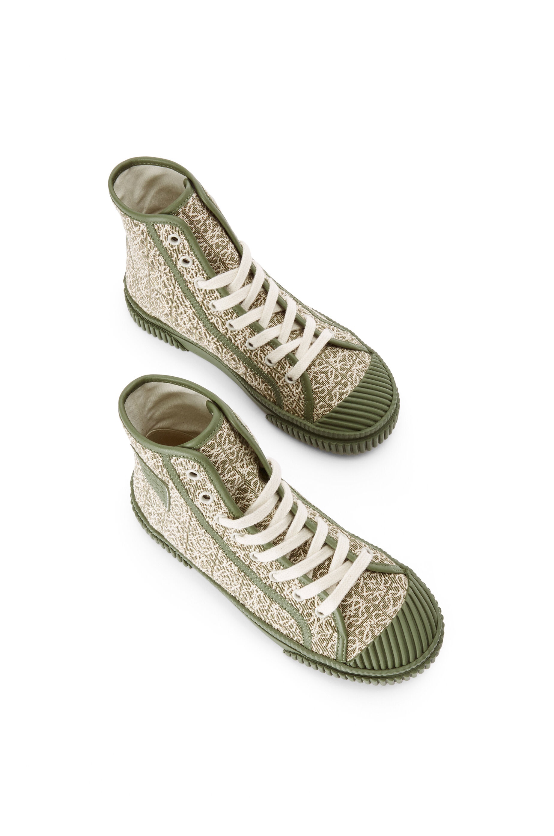 Anagram high top in jacquard and calfskin - 3